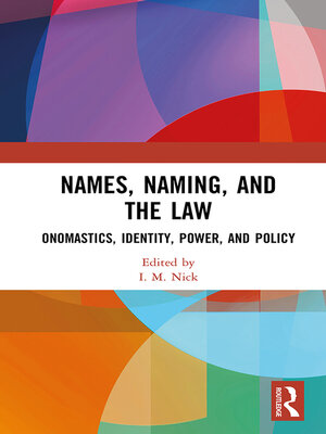 cover image of Names, Naming, and the Law